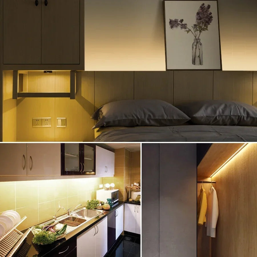 USB Led Strip Night Light Kitchen Closet Cabinet Bedroom TV Backlight DC 5V Hand Sweep Switch 1-10M 2835 Led Tape Room Decor