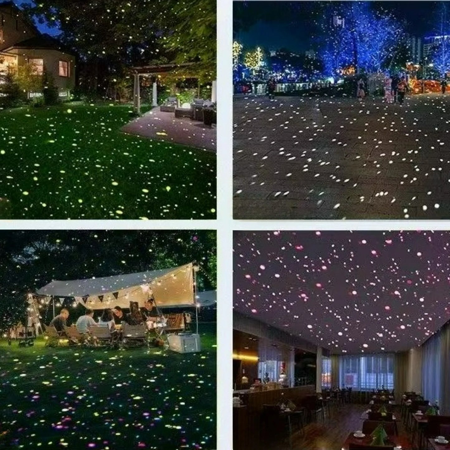 Firefly Starry Sky Projection Lamp with Remote Control Outdoor Waterproof Courtyard Garden Lawn Scenic Area Atmosphere Lighting