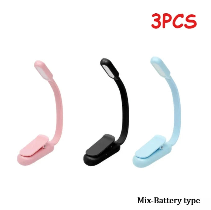 Reading Lamp Rechargeable Led Flashlight for Reading Portable Mini Book Light Flexible Clip Night Light for Bedside Books