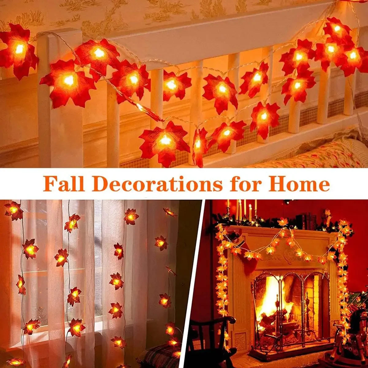 10/20 LEDS Maple Leaf String Lights USB/Battery Powered Fairy Lights For Home Party Holiday Arrangement Scene Outdoor Decoration