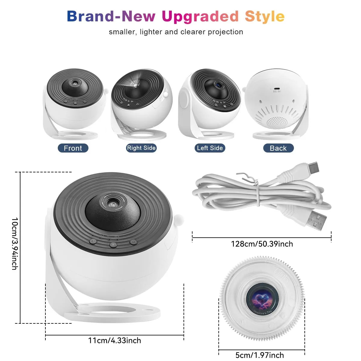 LED Night Lamp Galaxy Projector 14PC 4K HD Film Discs 360° Rotate Starry Sky Projector Lights Planetarium Bedroom Decor Kid Gift