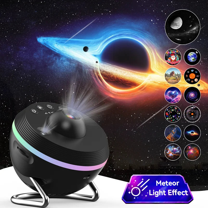 Meteor Galaxy Projector 13 in 1 HD Planetarium Night Light Lamp Rotary Space Ball Planetarium Projector Lights for kids Room