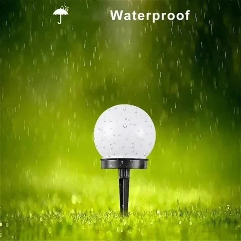 3pcs Solar Powered LED Bulb Lamp Energy Light Waterproof Outdoor Garden Light Street Solar Panel Ball Lights Lawn Yard Lamp