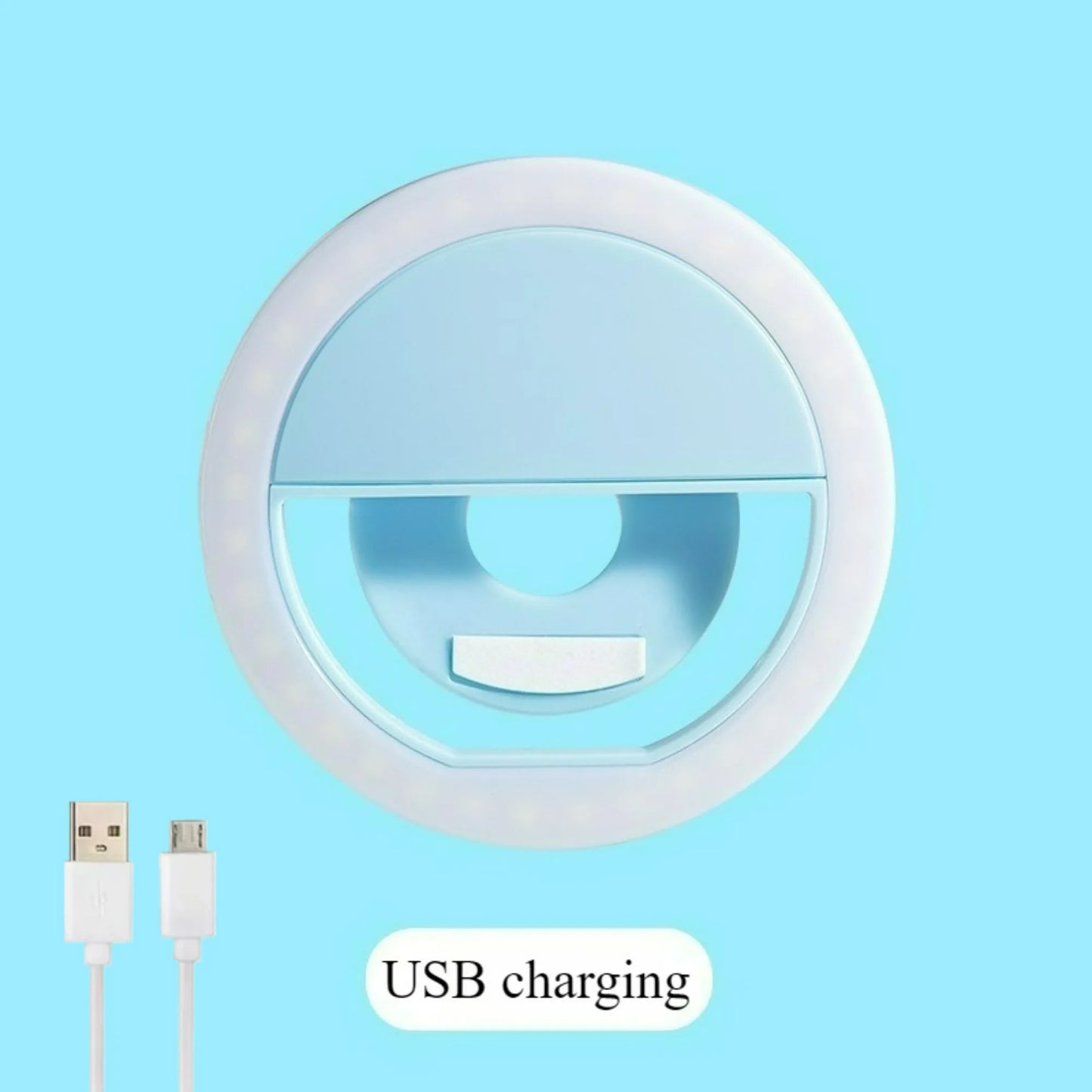 LED Selfie Fill Light USB Charge Led Selfie Ring Light Mobile Phone Live Broadcast Video LED Selfie Ring Lamp for All Smartphone