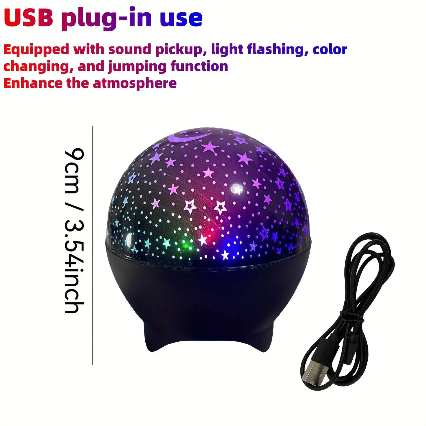 Starry Sky Projector Light 7Modes LED Night Light Galaxy Moon Ambient Light for Kids Room Decor Christmas Birthday Gift USB Plug