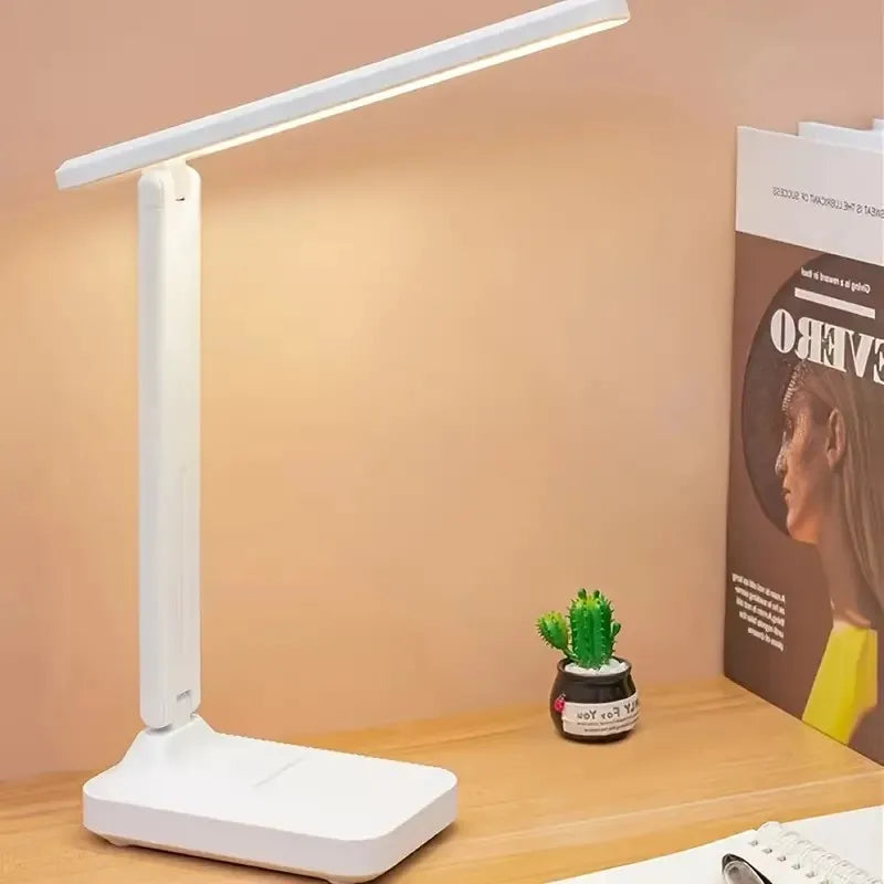 LED desk lamp eye protection touch dimmable LED reading lamp student dormitory bedroom reading USB plug-in study office desk lam