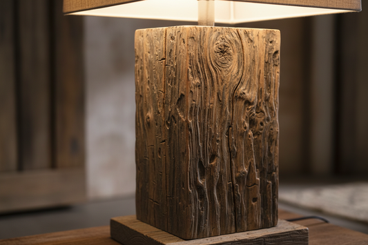 The Distressed Wood Lamp: Surface, Grain, and the Narrative of Age