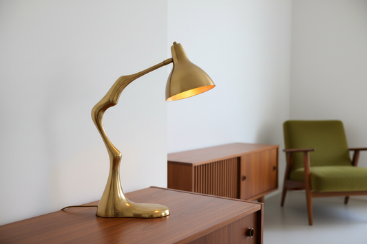 The Mid-Century Modern Brass Lamp: Organic Forms and Post-War Optimism