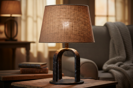 The Rustic Iron Table Lamp: The Honesty of Hand-Forged Metal