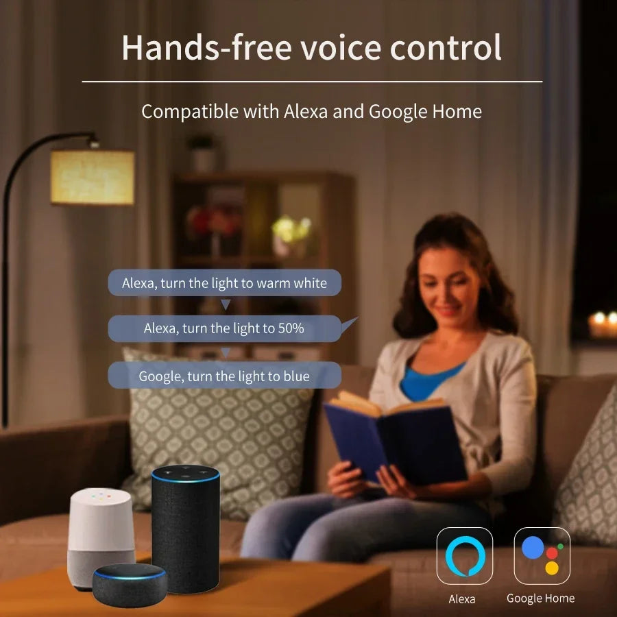 Tuya Wifi Led Ceiling Light 85-265V with RF Remote Group Control Alexa Google Smart Life RGB Lamp Flush Mount Light Fixture 24W