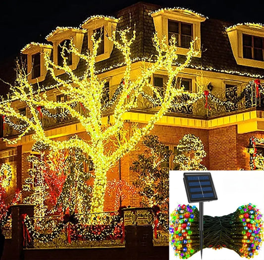 LED Outdoor Led Solar String Lights Fairy Light Solar Powered Garland Lights 8 Mode Garden Wedding Decoration Waterproof