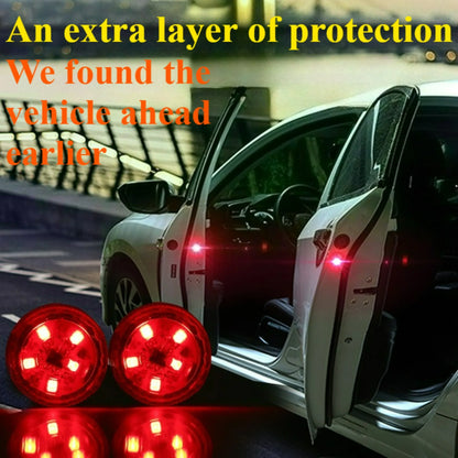 LED Car Opening Door Safety Warning Anti Collision Lights Magnetic Sensor Strobe Flashing Alarm Parking Lights Prevent Accidents