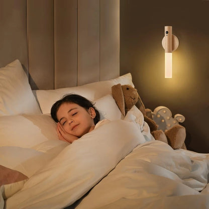 Smart Motion Sensor Night Light LED Rechargeable Magnetic Wall Lamp Portable for Hallway Bedroom Stairs Bathroom Cabinets Decor