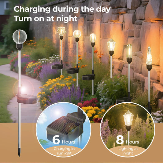 LED Solar Light Outdoor LED Lawn Ambient Light Solar Powered IP65 Outdoor Garden Light Simple Installation Courtyard Lawn Decor