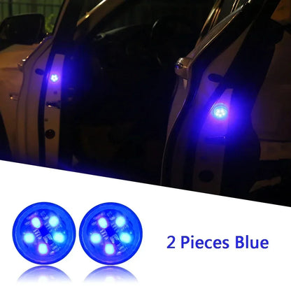 LED Car Opening Door Safety Warning Anti Collision Lights Magnetic Sensor Strobe Flashing Alarm Parking Lights Prevent Accidents