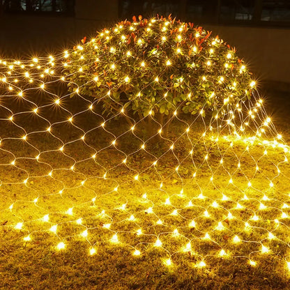2026 New Year Decoration Outdoor Waterproof LED Decoration LED Net Curtain Lamp Mesh Fairy String Light  Home Decor