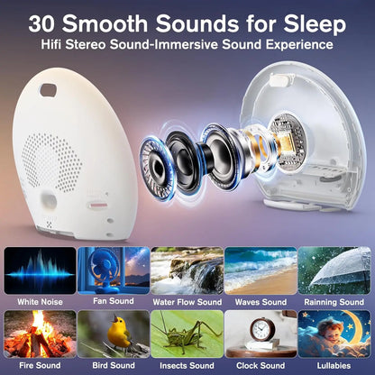 Sunrise Alarm Clock Wake Up Light Sound Machine for Sleep Dimmable LED RGB Night Light 30 Soothing Sound White Noise for Bedroom