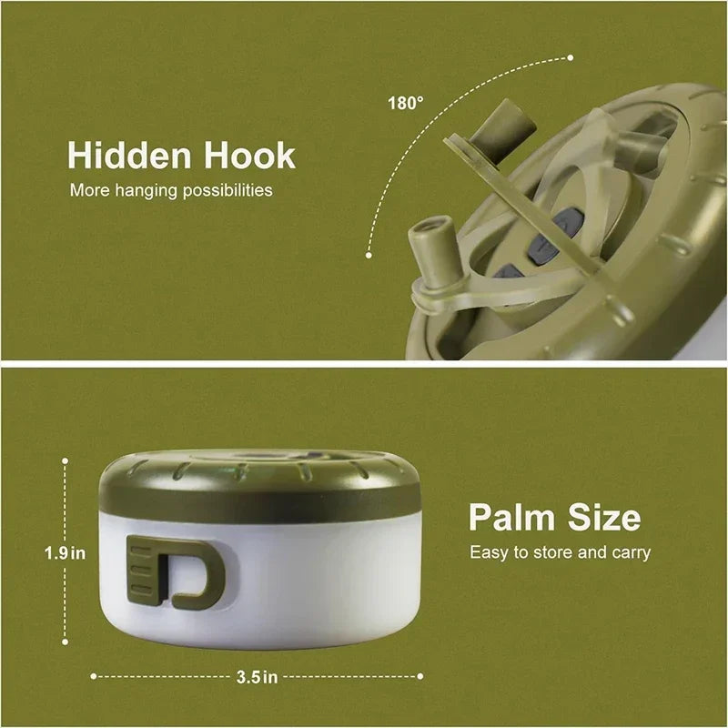 Camping String Lights Portable Rechargeable LED Fairy Light, USB for Hiking Travel Tent Yard Garden Decoration and Holiday Gift