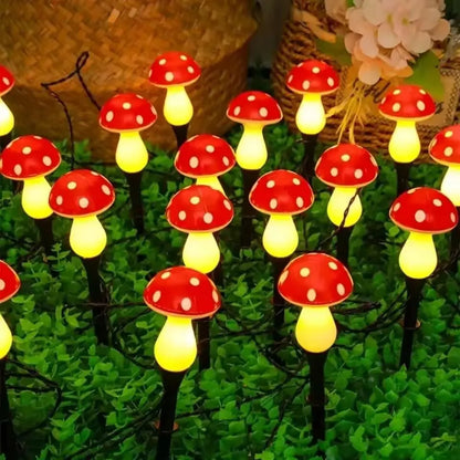 1PC Solar Mushroom Path Lights,8 Modes Outdoor Waterproof LED Lamp,Landscape Lights For Garden,Lawn,Yard,Pathway,Terrace Decor