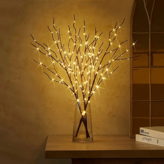 1PC 50LED copper wire birch branch light,available in white and brown,suitable for living room,bedroom,party decoration