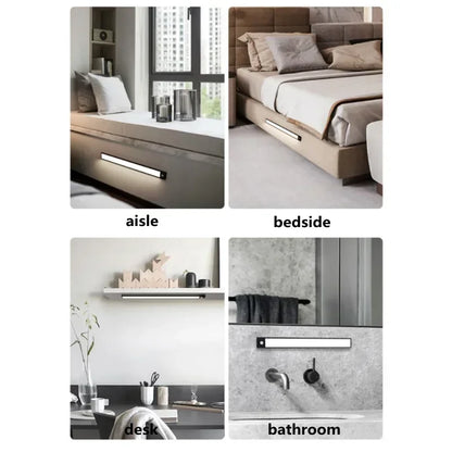 10/30/40CM PIR Motion Sensor LED Lamp Dimmable Rechargeable Night Light Stairs Closet Room Aisle Tube  Bulb Under Cabinet Light