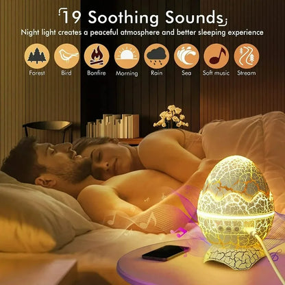 Dinosaur Egg Galaxy Projector with Remote Control Bluetooth Speaker LED Night Light Starry Sky Projection Light Children's Gift