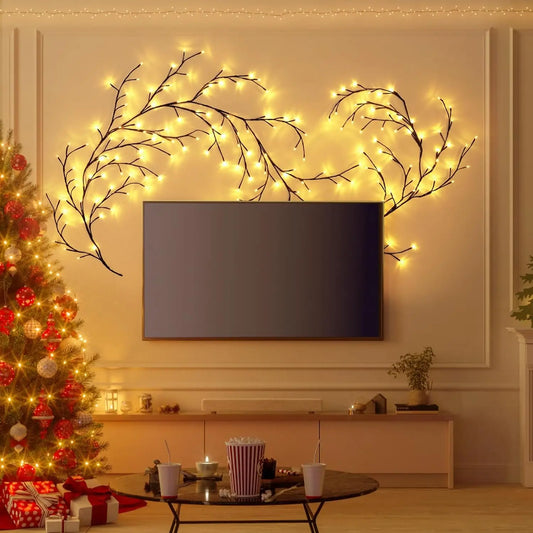 Tree Branch Lamp Christmas Decoration USB 2025 Rattan Tree Decorative Light Night Light Christmas Lights Bedroom Lamp Mood Light