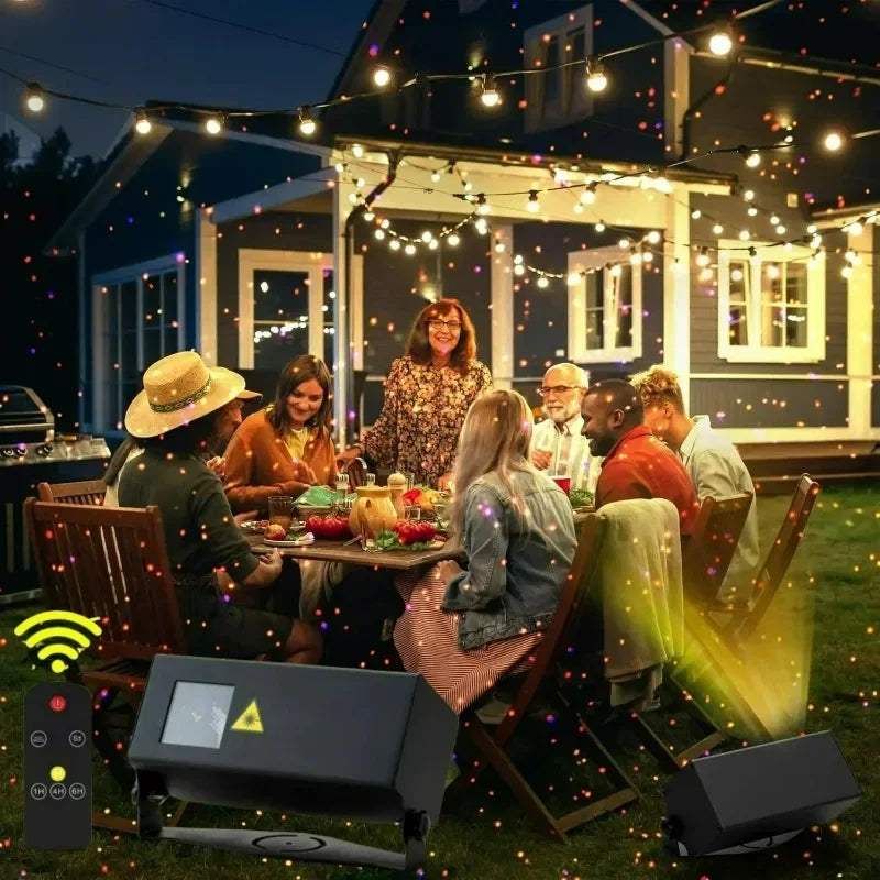 Dynamic Firefly Projection Lamp with Remote Control Light Adjustment Outdoor Waterproof Courtyard Lawn Garden Landscape Light