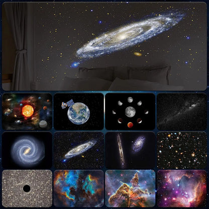 12 in 1 Night Light Galaxy Projector Starry Sky Projector 360° Rotate 4K HD Lamp for Kids Bedroom Christmas Gift Wedding Decor