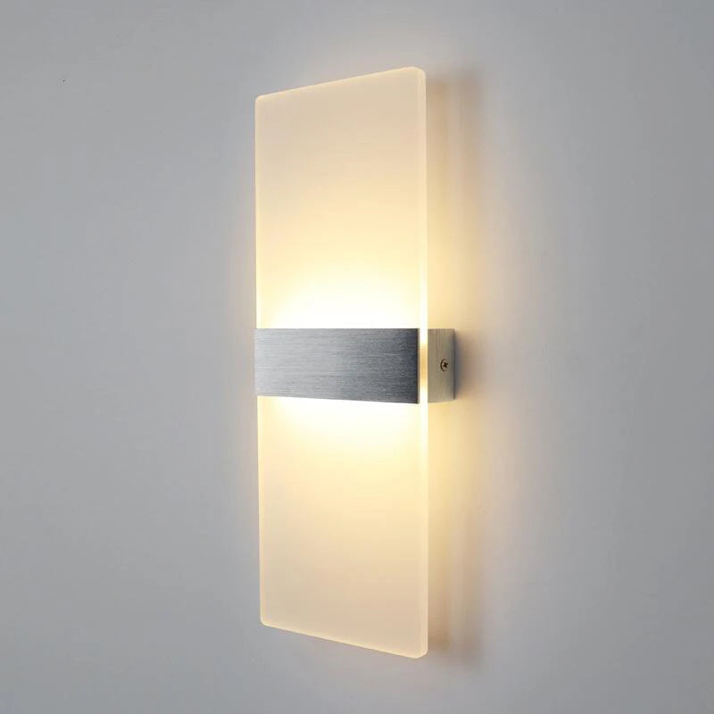 LED Acrylic Wall Light AC85-265V Long Style Living Room Corridor Bedroom 3/6/12W  Bedhead Art Decoration Indoor Wall Lights