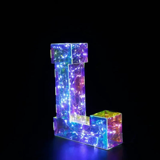 Glam Style LED Marquee Letters & Numbers - Battery Box Dual Power Option, Multicolor Light-Up Indoor Decor for Wedding, Party
