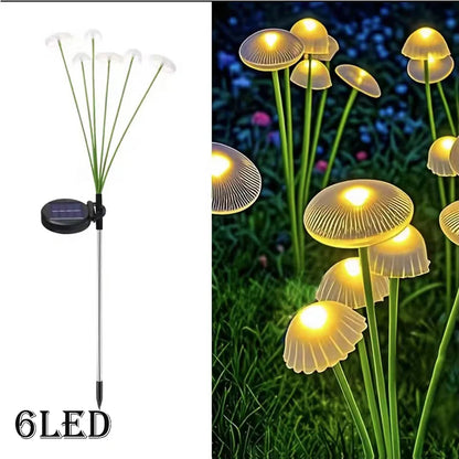 Solar Light Outdoor Garden Waterproof, Mushroom Firefly Lights, Swaying Lamp for Pathway, Yard, Patio Decoration