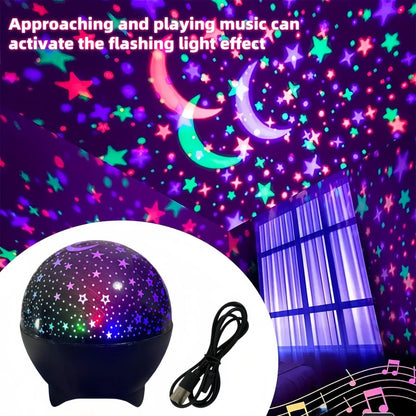 RGB Night Lights LED Projector Light Starry Moon Galaxy Projection Lamp 5V USB for Kids Present Christmas Gift Room Decorations