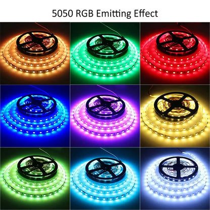 5M DC12V  LED Strip Lights SMD5050 RGB 30LEDs/MIP65 Waterproof Fiexble Ribbon Diode Led Tape Bulbs Home Decor Backlight Lamp