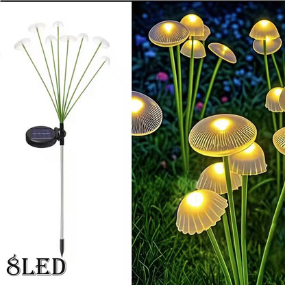 Solar Light Outdoor Garden Waterproof, Mushroom Firefly Lights, Swaying Lamp for Pathway, Yard, Patio Decoration