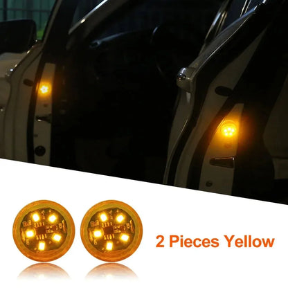 LED Car Opening Door Safety Warning Anti Collision Lights Magnetic Sensor Strobe Flashing Alarm Parking Lights Prevent Accidents