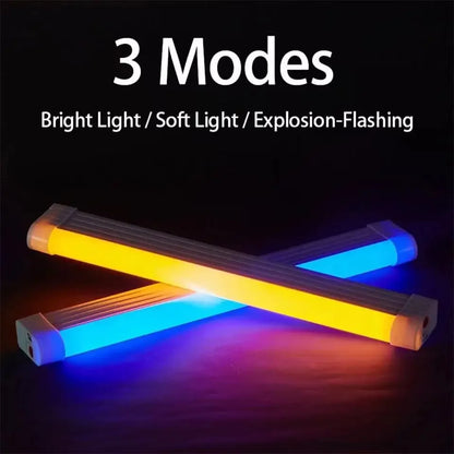 Photography Fill Light with 3 Color Adjustable Portable Super Bright LED Tube USB Rechargable Outdoor Camping Night Light