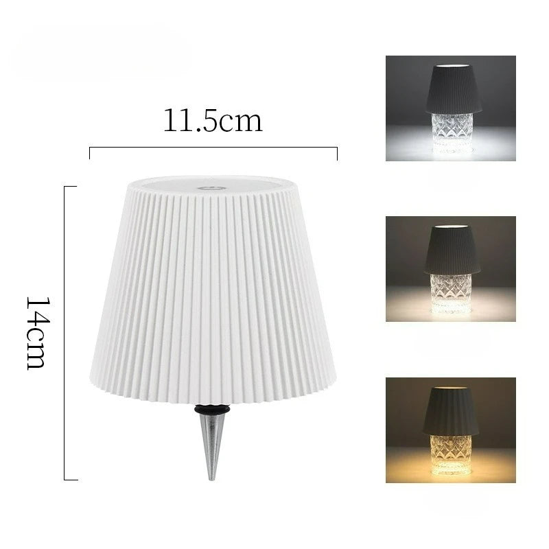 LED Table Lamps 3 Levels Dimmable Wireless Led Desk Lamp Touch Bedside Creative Ambient Light USB Rechargeable Bar Outdoor Decor
