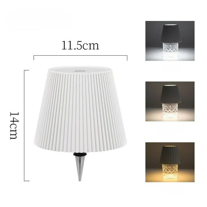 LED Table Lamps 3 Levels Dimmable Wireless Led Desk Lamp Touch Bedside Creative Ambient Light USB Rechargeable Bar Outdoor Decor