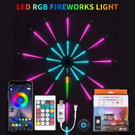 5V USB RGBlC Firework Strip Lights LED Bluetooth APP Control Smart Lamp Sync Music Bedroom Decor Dream Light LED Strip Light