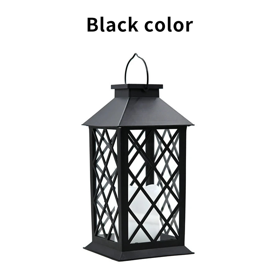 Solar Palace Lantern Outdoor Solar Lights Lawn Landscape Hanging Atmosphere Candle Lamp Waterproof Floor Yard Garden Decor