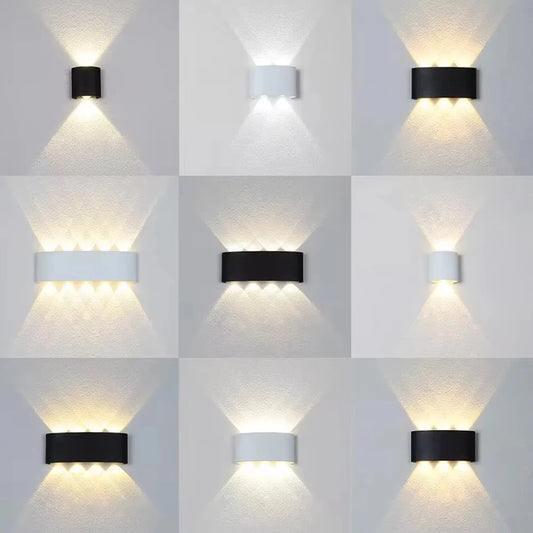 Led Wall Lamp Outdoor Waterproof Up And Down Luminous Lighting Garden Decoration AC85-265V Wall Light for Bedroom Living Room