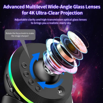 13 in 1 Planetarium Stream Star Projector Galaxy Starry Night Light Projection Bedroom Game Room Party Decor Children's Gift