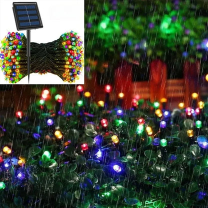 LED Outdoor Led Solar String Lights Fairy Light Solar Powered Garland Lights 8 Mode Garden Wedding Decoration Waterproof