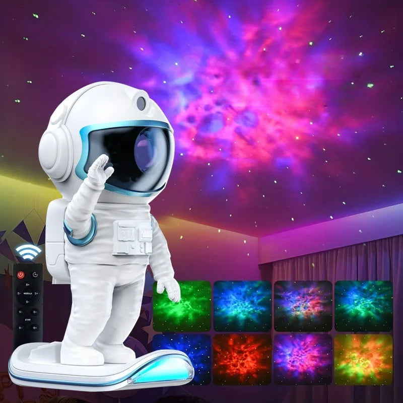 Galaxy Astronaut Projector with Remote Control Starry Sky Projector Light Decoration Bedroom Bedside Night Light Children's Gift