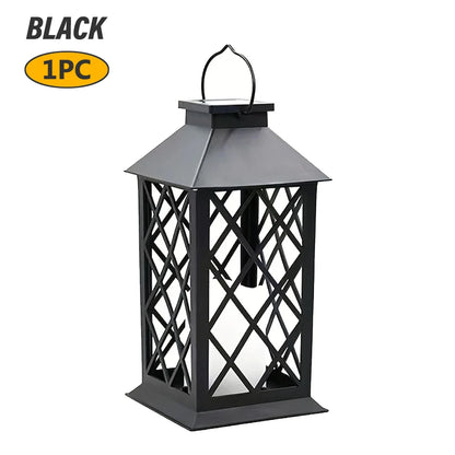 1/2PCS Solar Lantern, Flickering Flame-less Candle LED Light, Garden Hanging Decoration, for Courtyard and Party Decoration