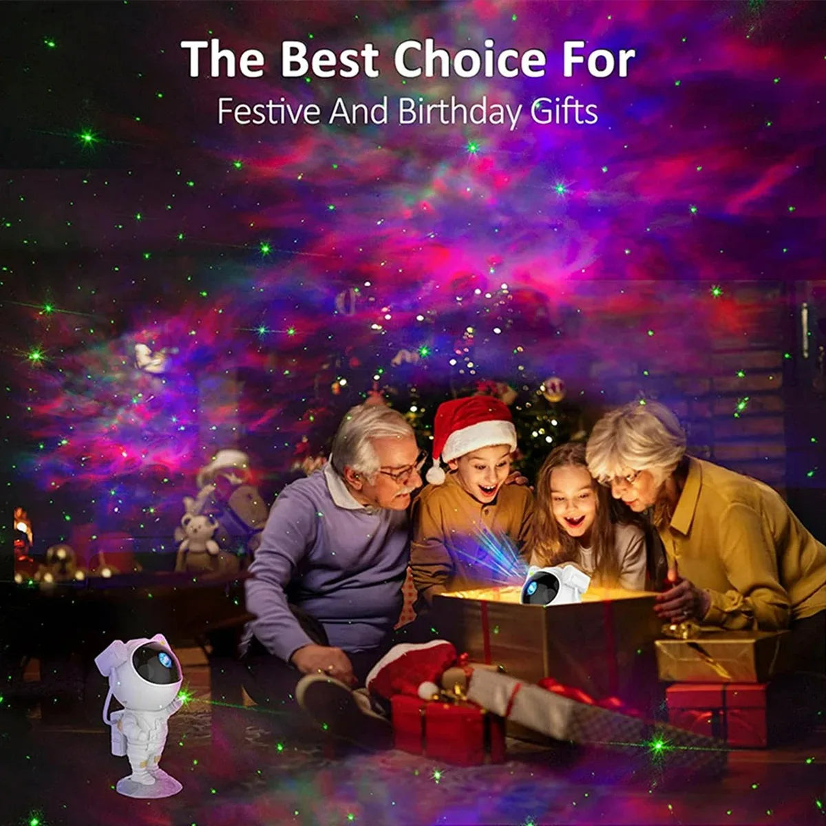Star Projector Galaxy Night Light Astronaut Starry Nebula Ceiling LED Lamp Gift for Kids Adults for Bedroom Birthdays Christmas