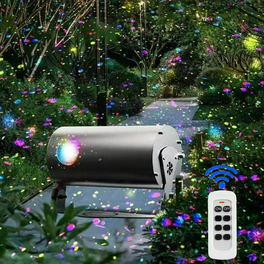 Dynamic Firefly Projection Lamp with Remote Control Light Adjustment Outdoor Waterproof Courtyard Lawn Garden Landscape Light