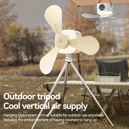 7200mAh Wireless Portable Ceiling Fan with Remote USB Rechargeable Bedroom Hanging Fan with Hook Tent Camping Outdoor