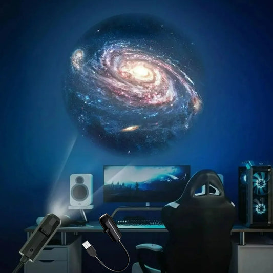 USB Starry Sky Ceiling Projection Light 360 ° Angle Adjustable Decoration Bedroom Children's Gift